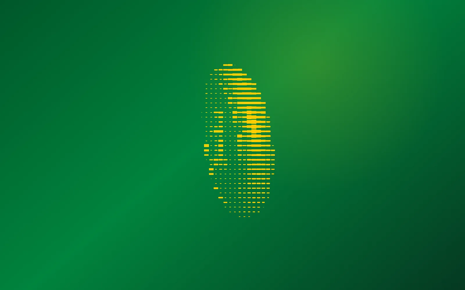 Yellow halftone dollar coin on a green field.
